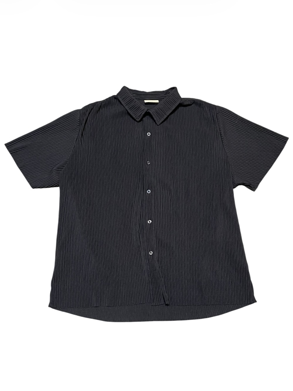 Men's YoungLA Textured Black Button Up Shirt 'Ribbed For Pleasure' Size XL Boxy